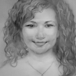 Портрет молодой женщины. Бумага, карандаш