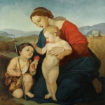 Копия картины "Мадонна с Христом и Иоанном Крестителем"